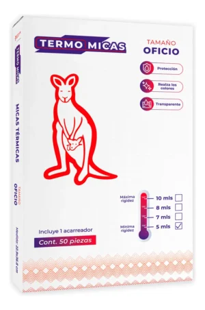 Mica Térmica Oficio 5 Mil Termo Micas 22.9x36.8cm 50 Hojas Para Enmicar