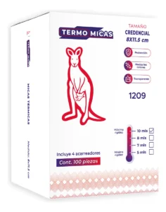 Micas Térmicas Tamaño Credencial 8x11.5cm 100 Piezas 10ml