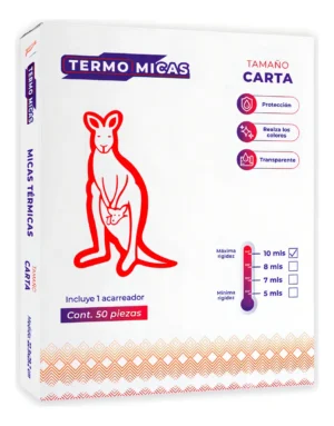 Micas Térmicas TermoMicas 10 mil Tamaño Carta 22.9 x 29.2 / 50 Piezas / Brillantes