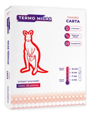 Micas Térmicas TermoMicas 8 mil Tamaño Carta 22.9 x 29.2 / 50 Piezas / Brillantes