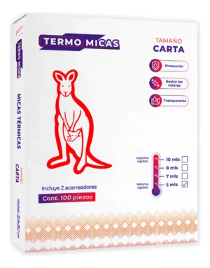 Micas Térmicas Termomicas 5mil Tamaño Carta 22.9x29.2cm 100 Piezas Brillantes